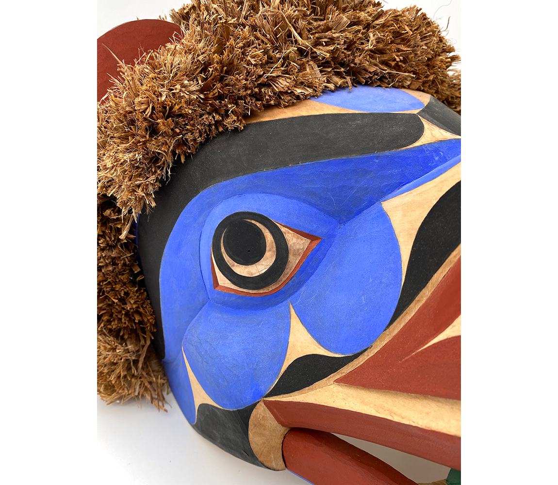 Bear Catching a Salmon Carved Mask - David Stephens